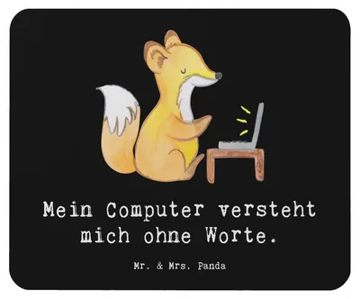 Produktbild von Mr. & Mrs. Panda Mauspad Verständnisvoller Softwareentwickler - Schwarz - Geschenk, laptop, pc, Softwareentwicklung, Verständnis, Programmierung, mausunterlage, Mousepad