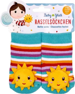Produktbild von Babyglück - Rasselsöckchen Sonne, one size