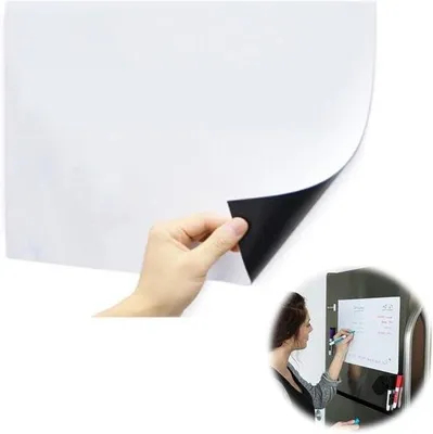 Image de Tableau blanc magnétique et effaçable pour le réfrigérateur – format A4 – Memoboard 30 x 21 cm