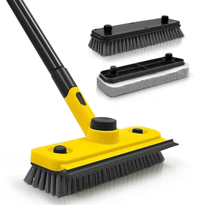 Produktbild von Omgoods – 3-in-1 Bodenbürste mit verstellbarem Stiel
