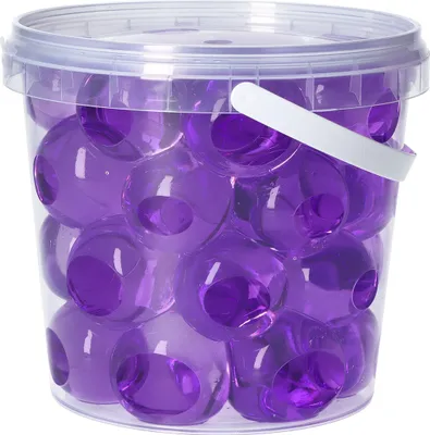 Produktbild von trendfinding 1 Liter Eimer Aqualinos Hydroperlen, Größe 3,5 bis 5 cm, Lila