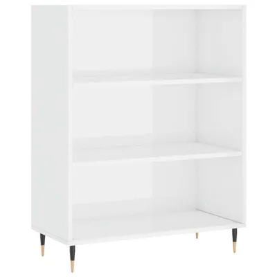 Produktbild von vidaXL Bücherregal Hochglanz-Weiß 69,5x32,5x90 cm Holzwerkstoff