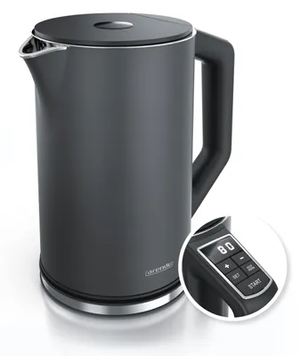 Produktbild von Arendo ELEGANT, 1,5 l, 2200 W, Schwarz, Silber, Edelstahl, Regelbare Temperatur, Wasserstandsanzeige