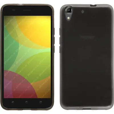 Produktbild von PhoneNatic Case kompatibel mit Huawei Honor 4A - schwarz Silikon Hülle transparent + 2 Schutzfolien