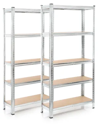 Lagerregal 2er-Set, 154x75x30 cm, 875 kg, 5 Böden