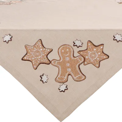 Produktbild von REDBEST Mitteldecke Lebkuchen" beige 110x110 cm"