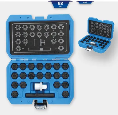 Obrázek produktu pro KS TOOLS Werkzeuge-Maschinen GmbH Felgenschloss-Sortiment für Audi 22-tlg