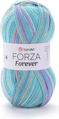 Produktbild von YarnArt Forza Forever - Multicolor Wolle, Optimale Haltbarkeit, 420m/100g
