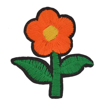 Produktbild von 10 Aufbügler Blume Flowerpower 38x43mm, zufälliger Farbmix, Applikation Aufnäher