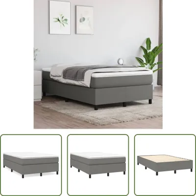 Produktbild von The Living Store Bettgestell Dunkelgrau 120x200 cm Stoff