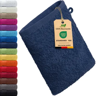 Produktbild von AR Line ARIZONA Handtuch-Serie – 500 g/m² Frottier in 9 Größen verfügbar, Größe: Waschhandschuh 15x21 cm, Farbe: Dunkelblau