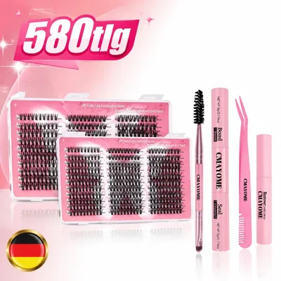 Produktbild von Wimpern Cluster 580 Stück, DIY, falsche Wimpern, natürliche Optik, Mix 8-16mm
