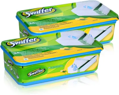Produktbild von 2x Swiffer Wet Wischtücher Nachfüllpackung 24 Tücher