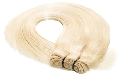 Produktbild von hair2heart Premium Echthaar Tressen zum Einnähen Extensions glatt - 40cm 50g 9/0 lichtblond