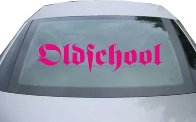 Produktbild von Indigos UG - Aufkleber Heckscheibe & Motorklappe DE7081 - pink - 600x134 mm - Oldschool - Auto Scheiben Fenster Heckklappe Tuning Racing JDM - Die cut