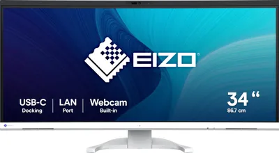 Produktbild von EIZO FlexScan EV3450XC-WT, 86,6 cm (34.1"), 3440 x 1440 Pixel, UltraWide Quad HD, LED, 5 ms, Weiß