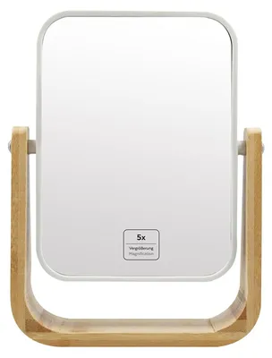 Productafbeelding van PARSA Lusterko met bamboe frame, make-up spiegel, 5x vergroting