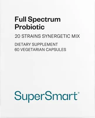 Image de SuperSmart Full Spectrum Probiotic Dietary Supplement - 60 Gél. Vég.