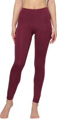 Image de Leggings longs de sport pour femme Merry Style en viscose avec fronces et taille haute MS10-345 (bordeaux, S)
