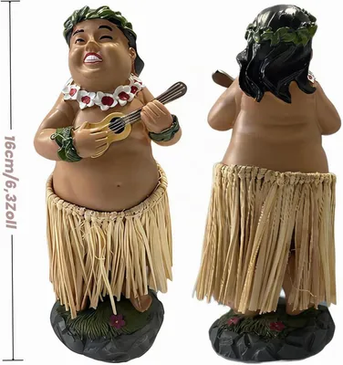 Produktbild von Wackelfigur für das Auto mit hawaiianischer Tanzfigur und Wackelkopf
