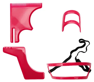 Produktbild von Bartschablonen-Set - 4-teiliges Bartmodellier-Set für Männer
