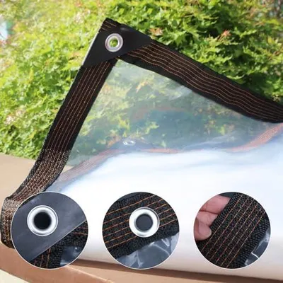 Produktbild von Transparente Abdeckplane mit Ösen, wasserdicht, 3 x 2 m für den Außenbereich