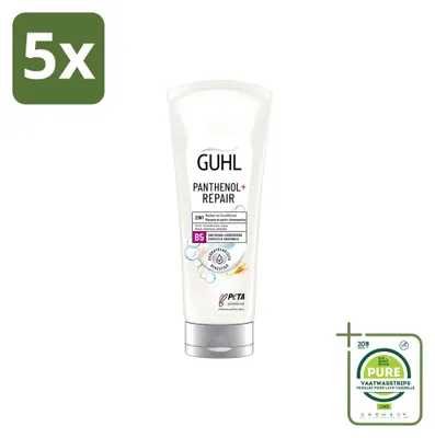 Productafbeelding van 5 x Guhl Panthenol+ Repair 2-in-1 Masker & Conditioner - 200 ml - Grote verpakking - 5 stuks