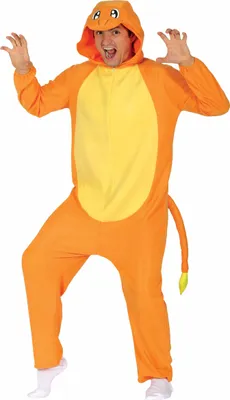 Produktbild von Drache Kapuze Jumpsuit Tier Kostüm Karneval Fasching Feier Nacht Abenteuer Feuer Fantasie Spaß Schlafanzug Orange Gelb Kapuze Einteiler Erwachsener Cosplay Drachen, Größe: 52 - 54 (L) Farbe: Orange