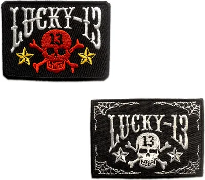 Obrázek produktu pro Lucky 13 Biker - nášivka, nažehlovací nášivka, nášivka, nášivky, k nažehlení, velikost: 5,7 x 7,7 cm