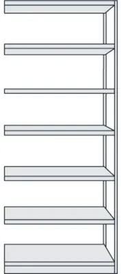 Produktbild von Kerkmann Anbauregal Progress 50955111 lichtgrau 75,0 x 30,0 x 225,0 cm