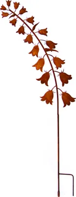 Produktbild von Gartenstecker Glockenblume aus Edelrost Metall Rost Gartendeko Edelrost rostiger Beetstecker 160cm