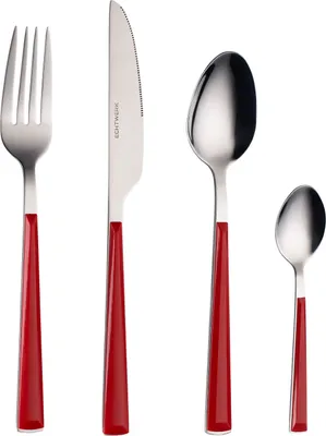Produktbild von Echtwerk  Basic 16tlg  Essbesteck Tafelbesteck, Farbe:Rot