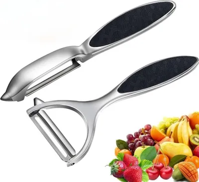 Produktbild von Gemüseschäler, 2 Pcs Sparschäler Set Premium Edelstahl Y & I-förmiges Drehbares Gemüsemesser mit Scharfer Klinge und Rutschfestem Griff