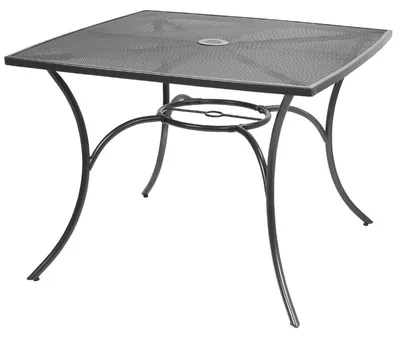 Image de Table de jardin en métal 100cm Meuble de jardin table métallique table de balcon table de terrasse grise