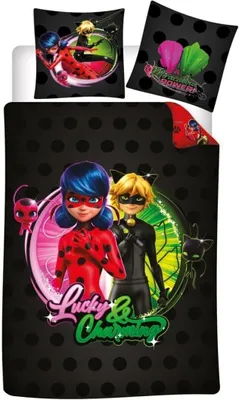Produktbild von Parure de lit réversible Miraculous - Ladybug Lucky and Charming - 140 cm x 200 cm