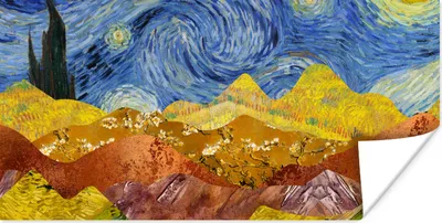 Produktbild von MuchoWow® Poster Van Gogh - Kunst - Collage 160x80 cm - Foto Poster