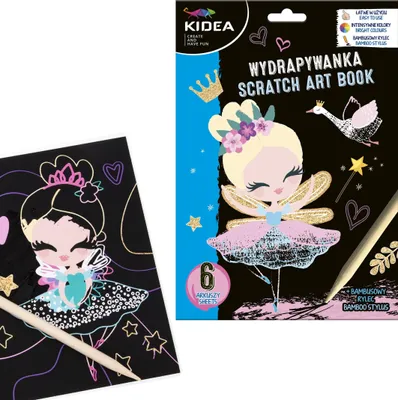Zdjęcie produktu dla Wydrapywanka Wróżki 6 ark Kidea