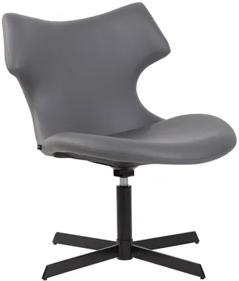 Produktbild von CLP Lounger Welland Kunstleder mit Metallgestell und Rückenlehne grau