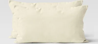 Produktbild von Jersey Kissenhüllen 2er Set 100% Baumwolle superweich Kopfkissenhülle Bettkissenbezug Kopfkissenbezug Kissenbezug 40x80 cm natur