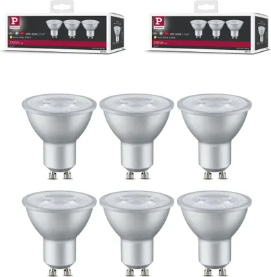 Image de Paulmann Set Standard 230V LED Réflecteur GU10 Lot de 6