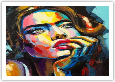 Produktbild von Poster - Poster ohne Rahmen - Mädchen Gesicht - 100x70 cm - Wand Bild - Wanddeko - Wandbilder - Kunstposter - Wandposter - Bilder - Kunstdruck - Wanddekoration - Wandbild - P2XAA100x70-3456