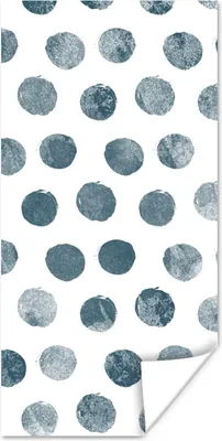 Produktbild von MuchoWow® Poster Polka dots - Grau - Weiß 20x40 cm - Plakat - Foto