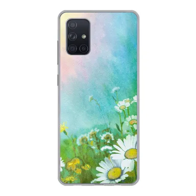 Produktbild von MuchoWow® Handyhülle Schutzhülle Hülle für Samsung Galaxy A51 Gänseblümchen - Sonne - Sommer Silikon Softcase Handy Hülle - Schutzabdeckung