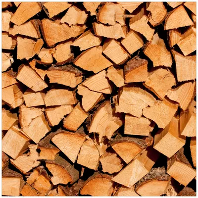 Produktbild von Wallario Möbeldesign -  Glasplatte, Schutzplatte mit Motiv - geeignet für Ikea Lack Tisch, Größe: 55 x 55 cm, Motiv: Holzstapel gehackt - Holzscheite für den Kamin