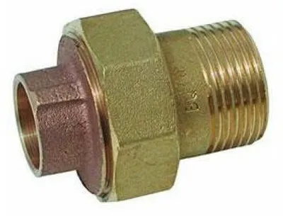 Obrázok produktu pre Závitová matica s vonkajším závitom, priemer 18 mm, závit 1/2 palca. (Používa sa pre spojenie s dielmi s vnútorným závitom.)
