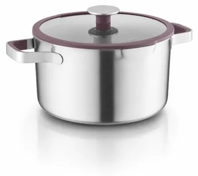 Produktbild von BergHOFF Home Suppentopf 26 cm Edelstahl mit Glasdeckel, für alle Herdarten, backofenfest bis 180 Grad