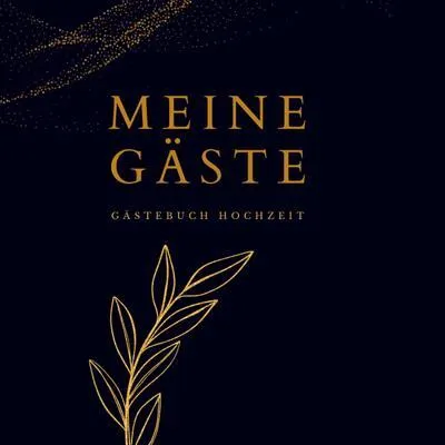 Produktbild von Meine Gäste- Gästebuch Hochzeit BLACK 78 Seiten, Premium Hardcover