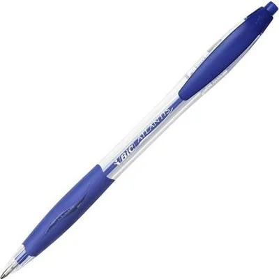 Obrázek produktu pro BIC Atlantis Classic, Spona, Kuličkové pero s vysouváním otočením, Modrá, 12 kusů, Střední