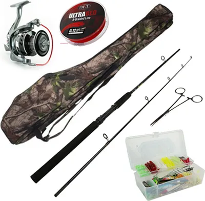 Produktbild von DLT Casting Rutenset Alround Ultra Complete 2.10 - INcl Reisetasche – Geflochtene Schnur – Abhakzange