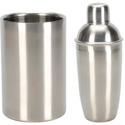 Produktbild von Barkeeper-Set, 2 Teile: Shaker und Eiskübel, aus Edelstahl